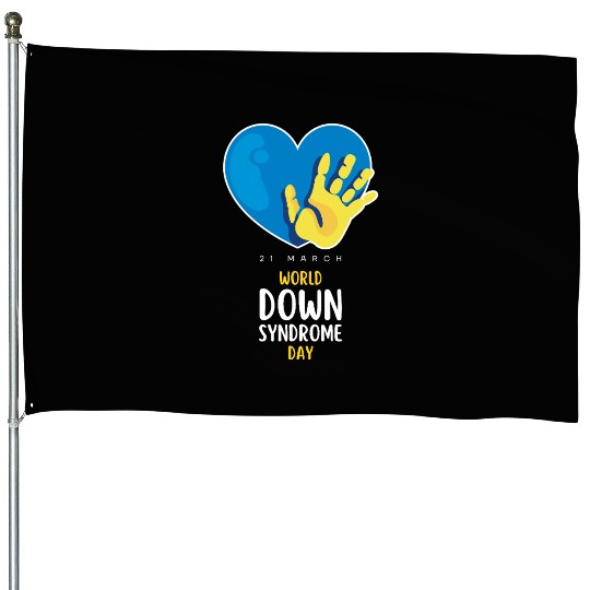 World Down Syndrome Awareness Men Women Kids House Flags