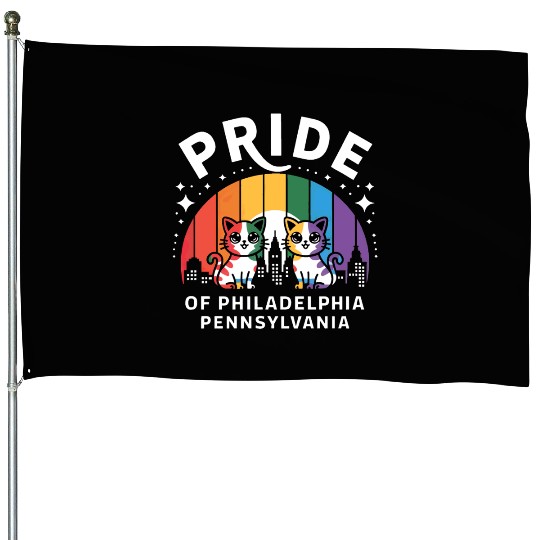 Pride of Philadelphia City Pennsylvania USA Rainbo House Flags