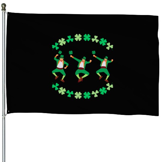 Dancing Leprechauns St Patrick's Day House Flags