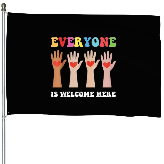Everyone Is Welcome Here Idaho Teacher House Flags