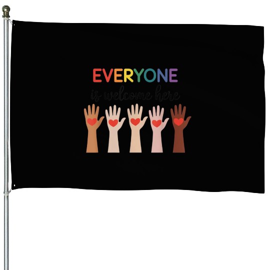 Everyone Is Welcome Here Idaho Teacher House Flags