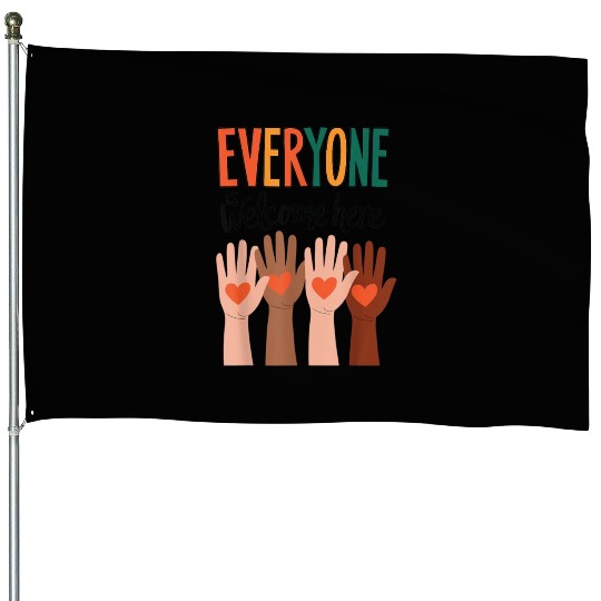Everyone Is Welcome Here Idaho Teacher House Flags