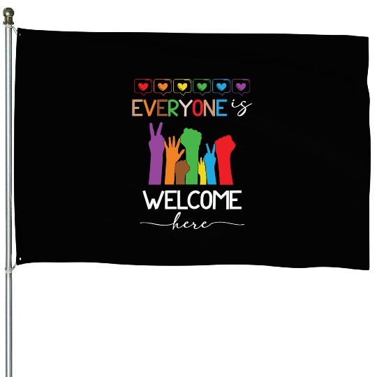 Everyone Is Welcome Here Idaho Teacher House Flags