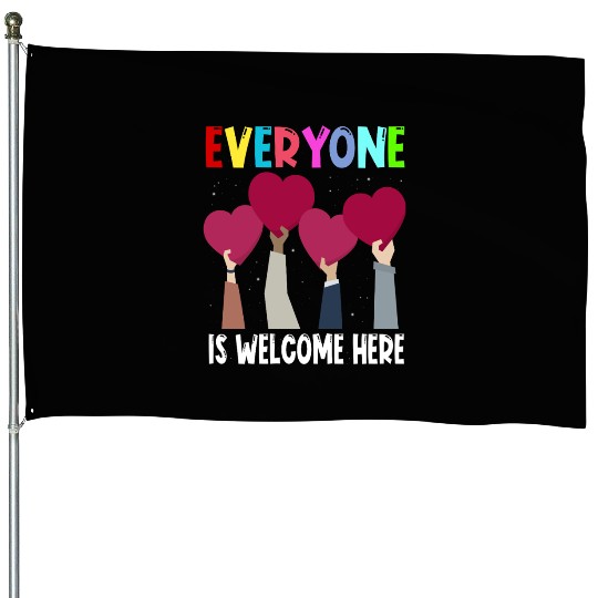 Everyone Is Welcome Here Idaho Teacher House Flags