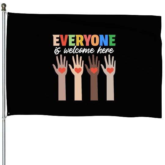 Everyone Is Welcome Here Idaho Teacher House Flags
