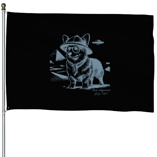 Explorer Pomeranian – Ancient Mysteries & UFOs House Flags