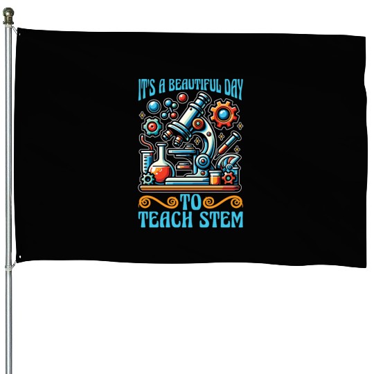 STEM Teacher It's A Beautiful Day Computer Science House Flags