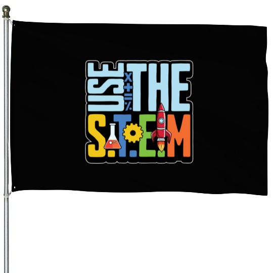 STEM Teacher Use The STEM Loves Computer Science House Flags