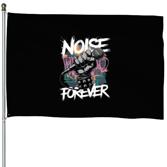 Noise Forever Punk Rock Metal Music House Flags