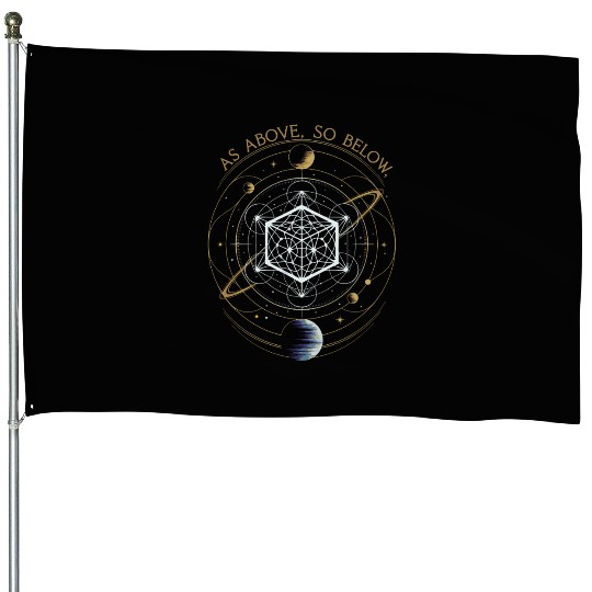 As Above, So Below - Sacred Geometry House Flags