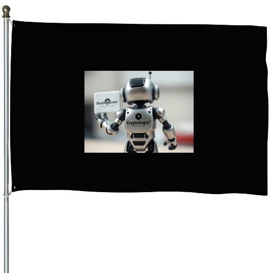 Rocketman Robot House Flags