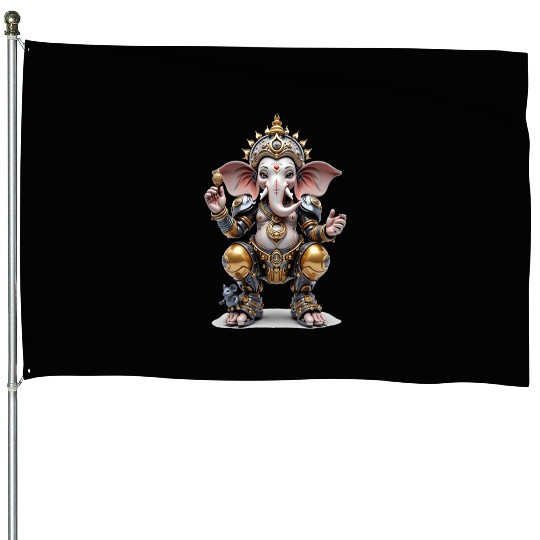Ganesha, Hindu God House Flags