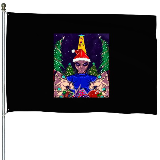 Alien Christmas Gifts Collection Time! House Flags