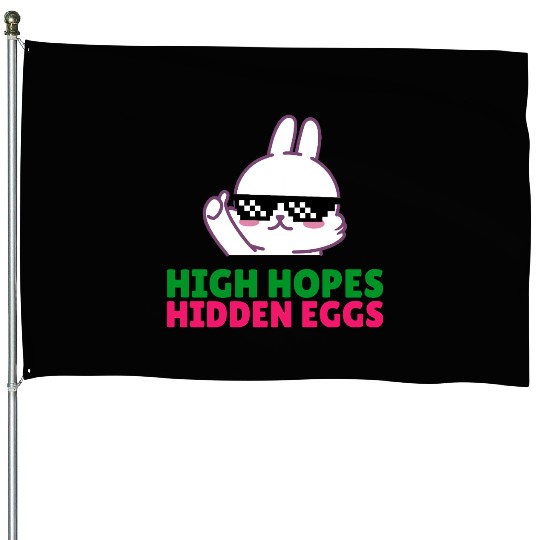 High Hopes Hidden Eggs Easter 40 House Flags