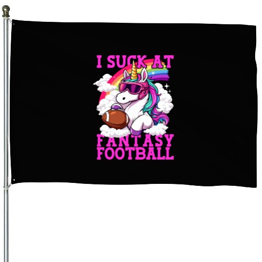 Fantasy Football Loser Unicorn I Suck At Fantasy House Flags