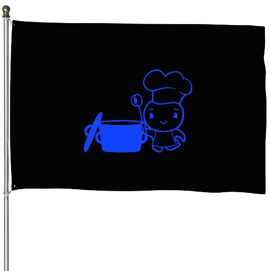 Bird Chef Cooking Pot Duck Delicious Hunger Food House Flags