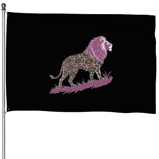 Star of David Pattern 1 Lion of Judah House Flags