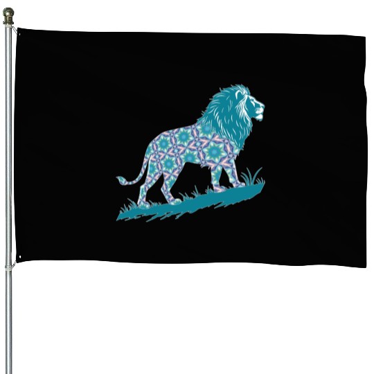 Star of David Pattern 8 Lion of Judah House Flags