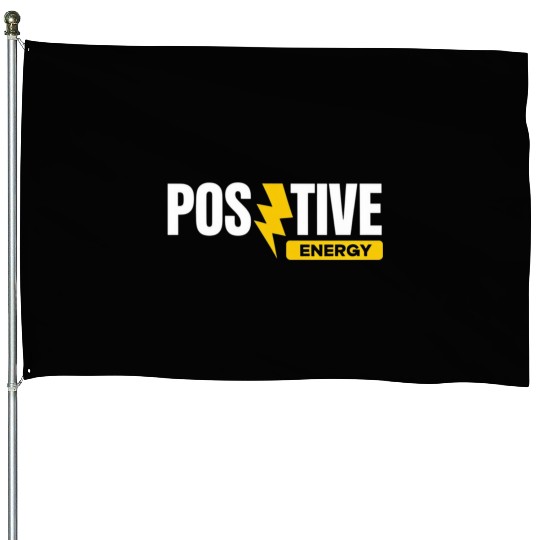 Positive Energy Lightning Bolt House Flags