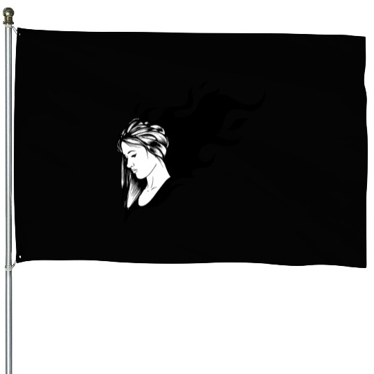 sad girl House Flags