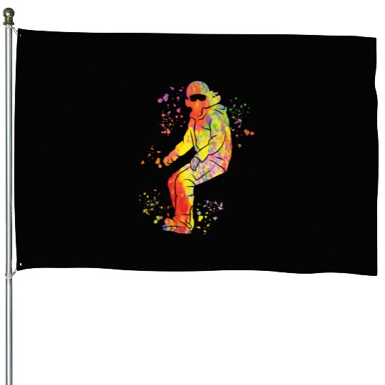 Snowboarder Snowboard Snowboarding House Flags