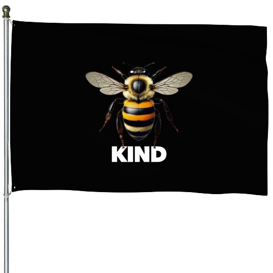 Bumble bee kind cute birthday present House Flags