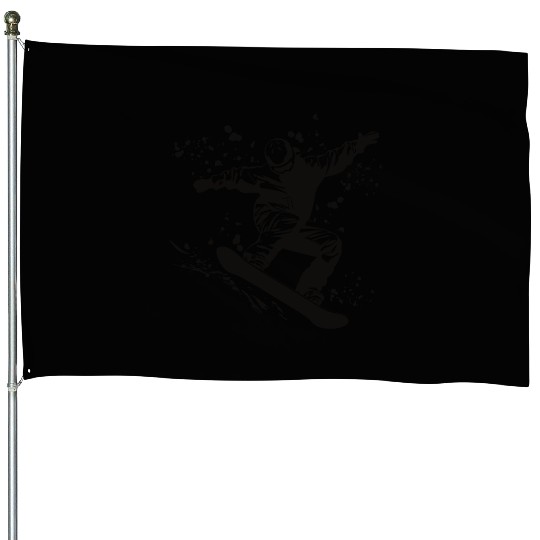 Snowboarder Snowboard Snowboarding House Flags