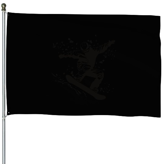 Snowboarder Snowboard Snowboarding House Flags