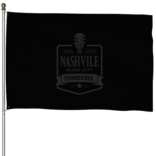 Nashville Music City Guitar Tennessee House Flags