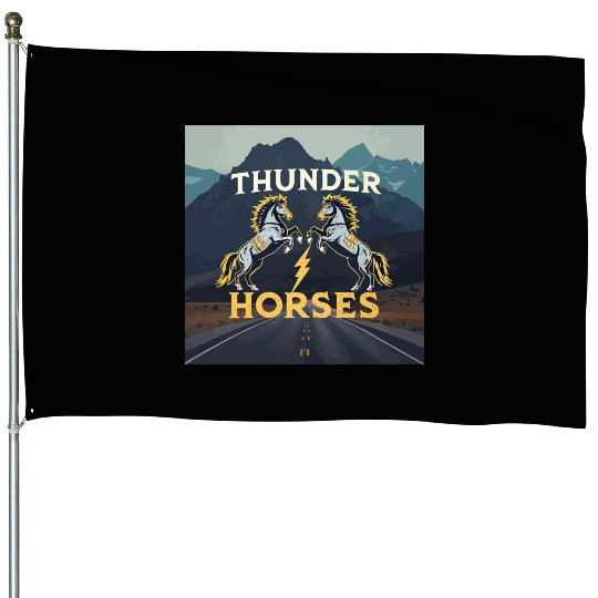 "Wrath of Thunder – Electric Storm House Flags"