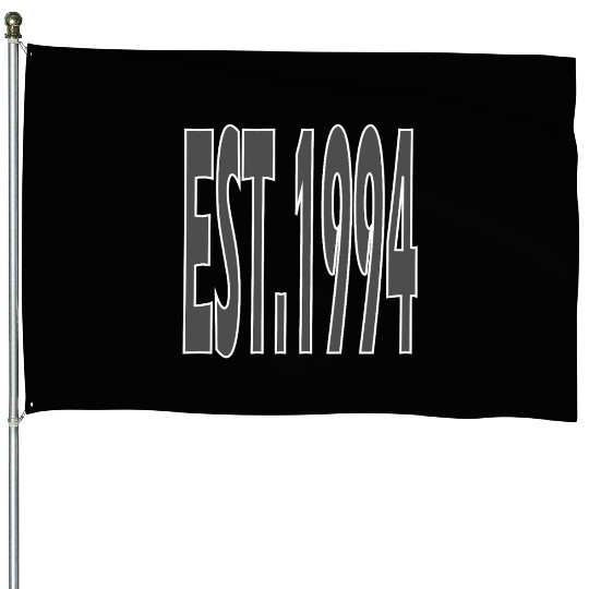 EST. 1994 Ash Text House Flags – Minimalist Vintage