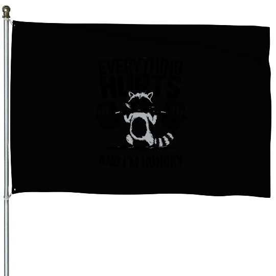 Fitness Gym Sport Weightlifting Everything Hurts House Flags