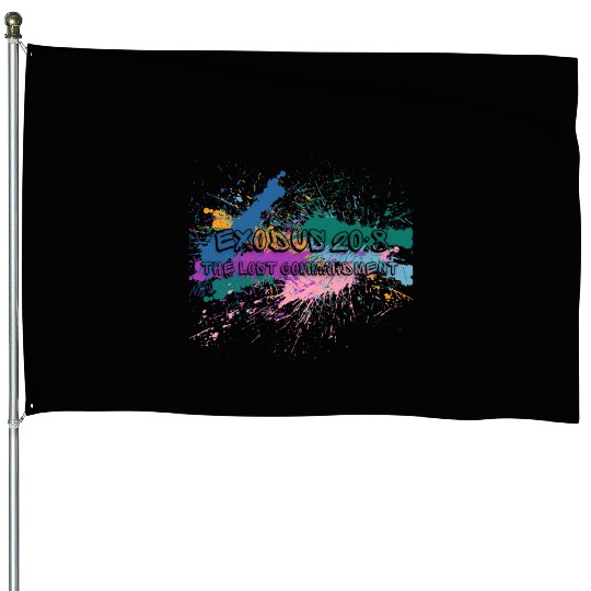The Lost Commandment multi color House Flags
