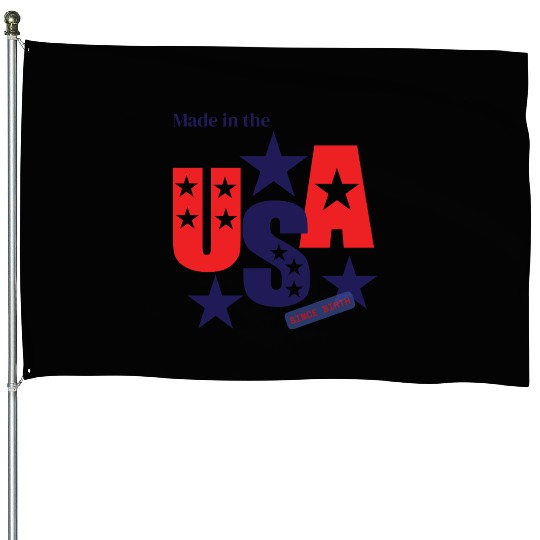 Born USA Star Spangled Pride House Flags