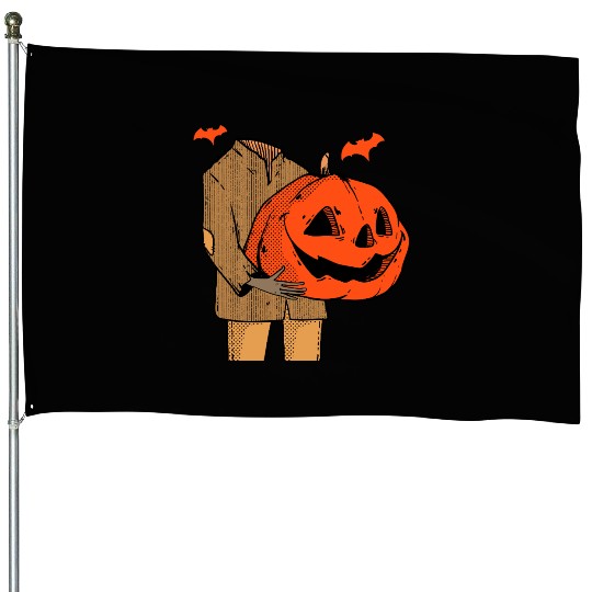 Scary Spooky Jack O Lantern Face Pumpkin Men Boys House Flags