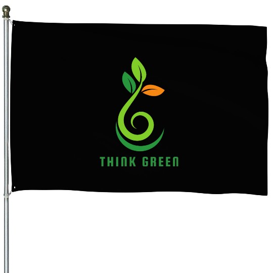 Think Green – Eco-Friendly Green Leaf House Flags