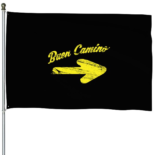 Way of St. James buen camino yellow arrow House Flags