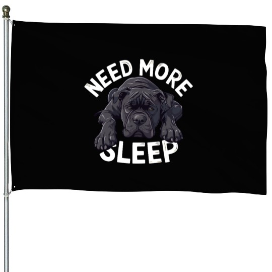 Need More Sleep Lazy Dog Design for Dog Lovers House Flags