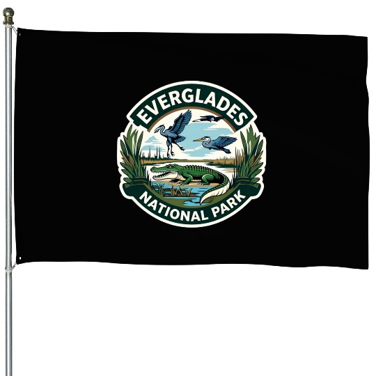 Everglades National Park Florida USA Logo House Flags