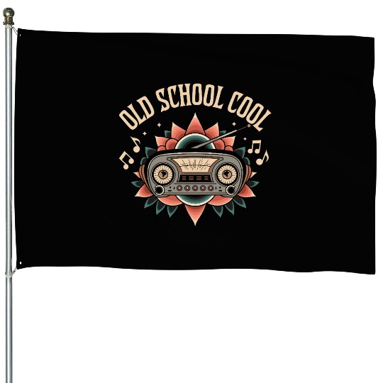 Old School Cool House Flags