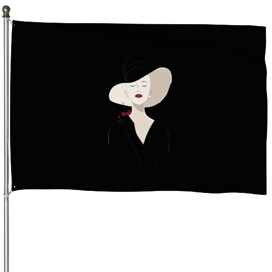 Cherry Wine Elegance House Flags