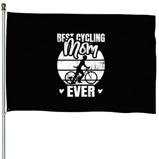 Cycling Mom House Flags