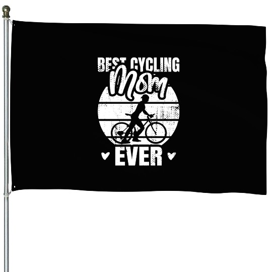 Cycling Mom House Flags