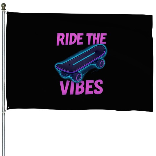 Neon Skate Vibes – Youth Streetwear House Flags