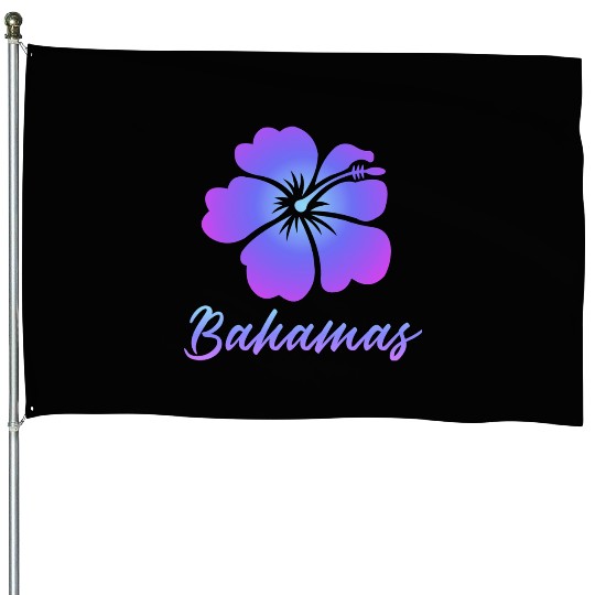 Bahamas Hibiscus House Flags