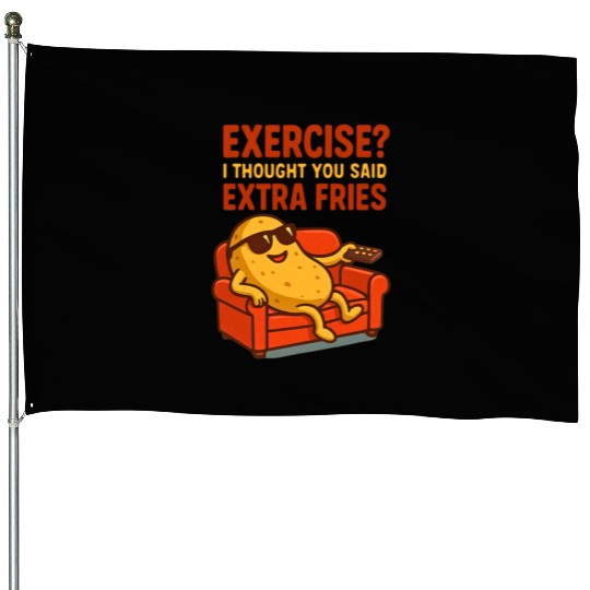 Funny Couch Potato Quote for Weekend Relaxation Lo House Flags
