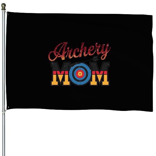 Archery Mom - Bullseye Mom House Flags