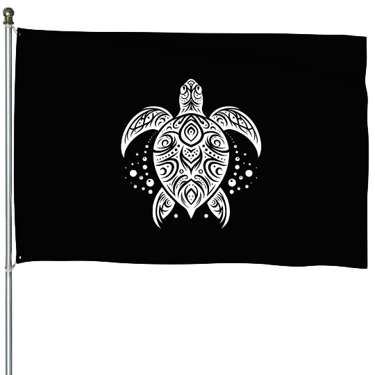 Pacific Turtle Tattoo Art Timeless House Flags