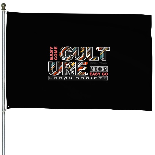 Urban Culture Vibes – Modern Streetwear Graphic Te House Flags