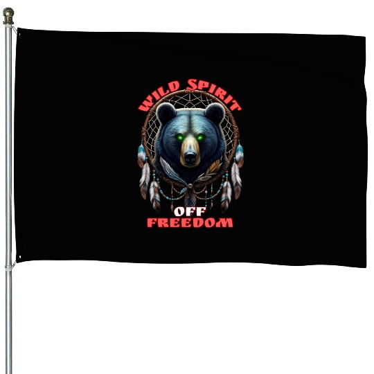 1"WILD SPIRIT OFF FREEDOM" House Flags
